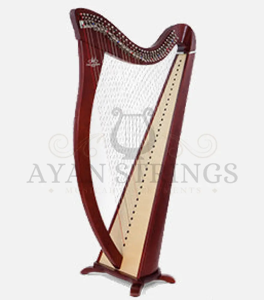Camac Hermine Lever Harp 34 Alliance Carbon Strings In Mahogany