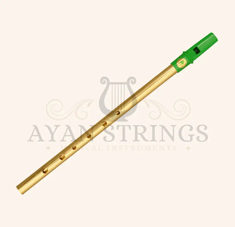 Clare Irish Tin Whistle 2 Part in D Brass Green