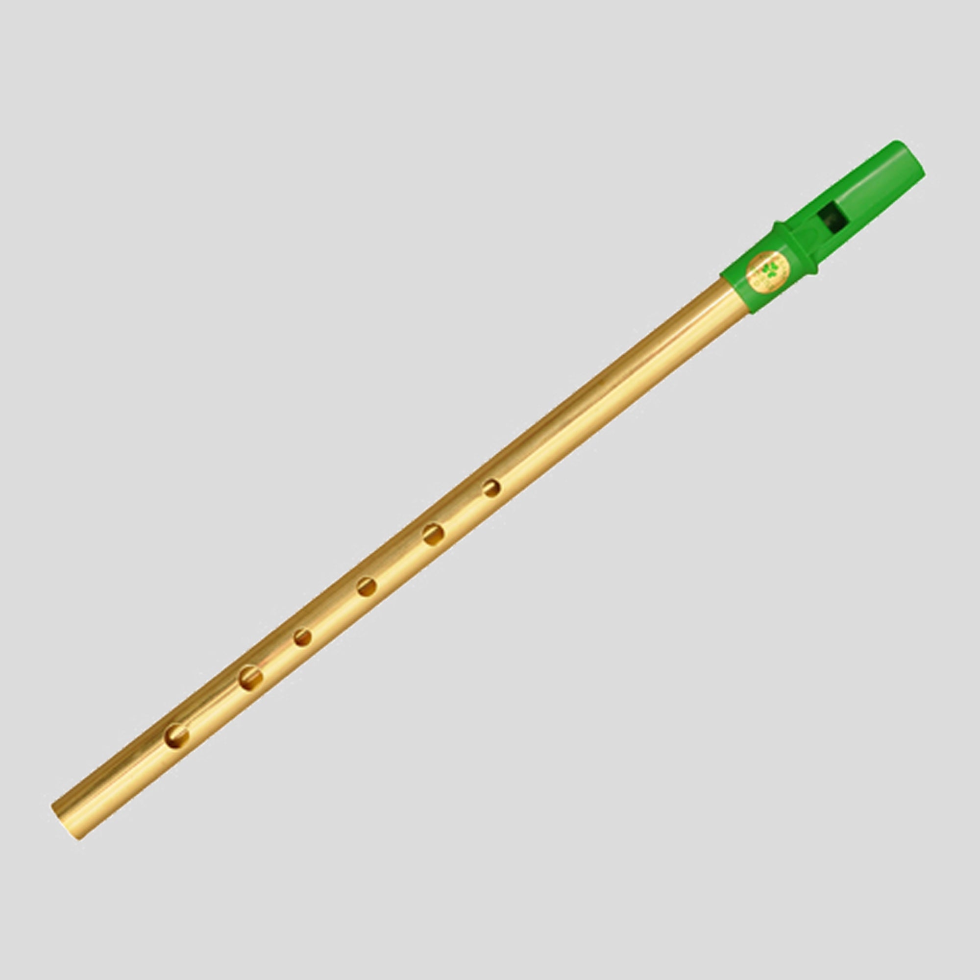 Clare Irish Tin Whistle in D Brass Green