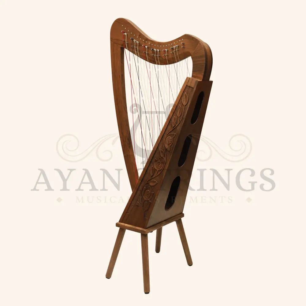 Cross Strung Harp 38 String Walnut - Stringed Instruments