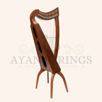 Double Strung harp 2- by 22-string Celtic Style harp 22 Strings each Side with levers (44 Strings Total) - Stringed