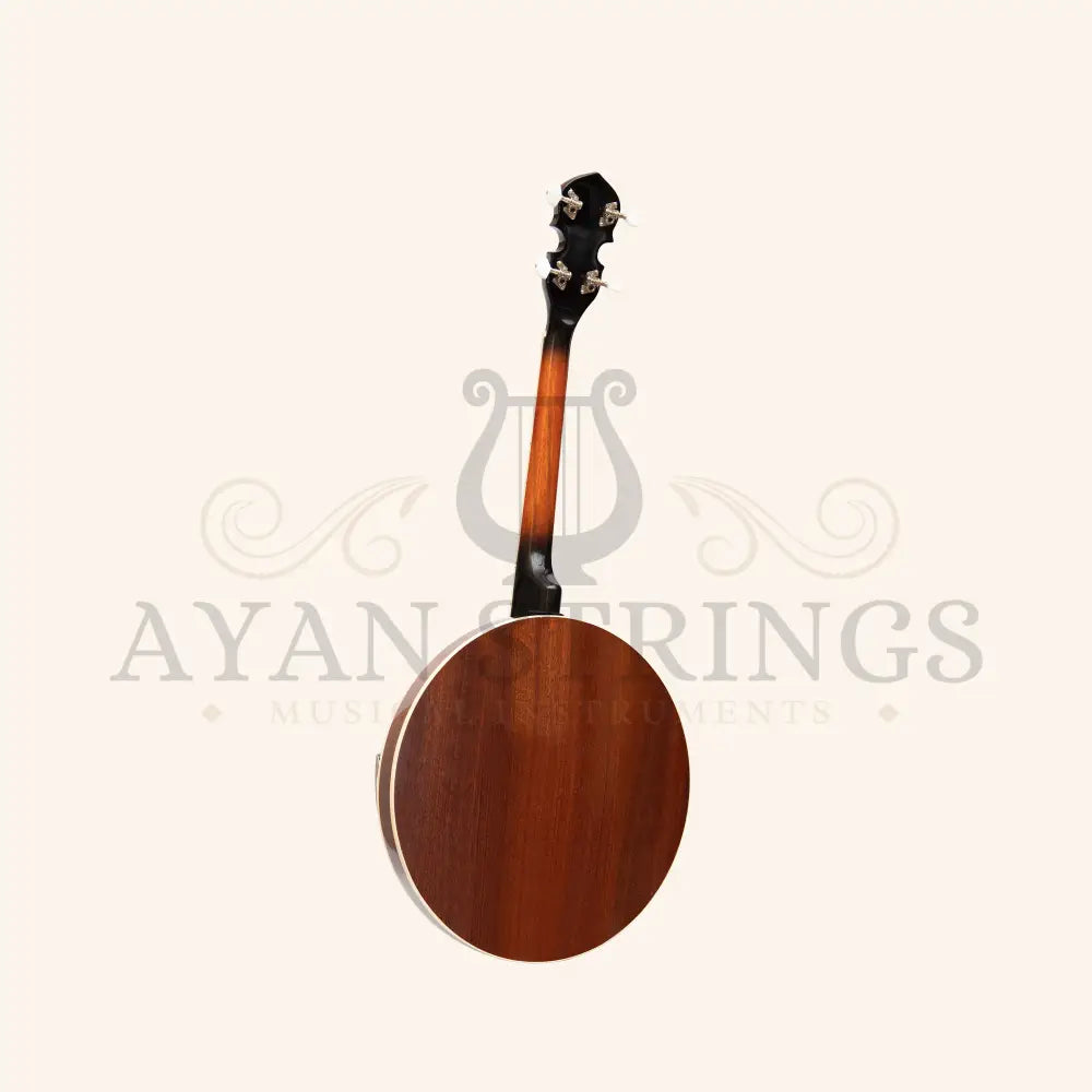 Heartland 4 String 17 Fret Irish Tenor Banjo Left Handed Player Series with Closed Solid Back Sunburst Finish