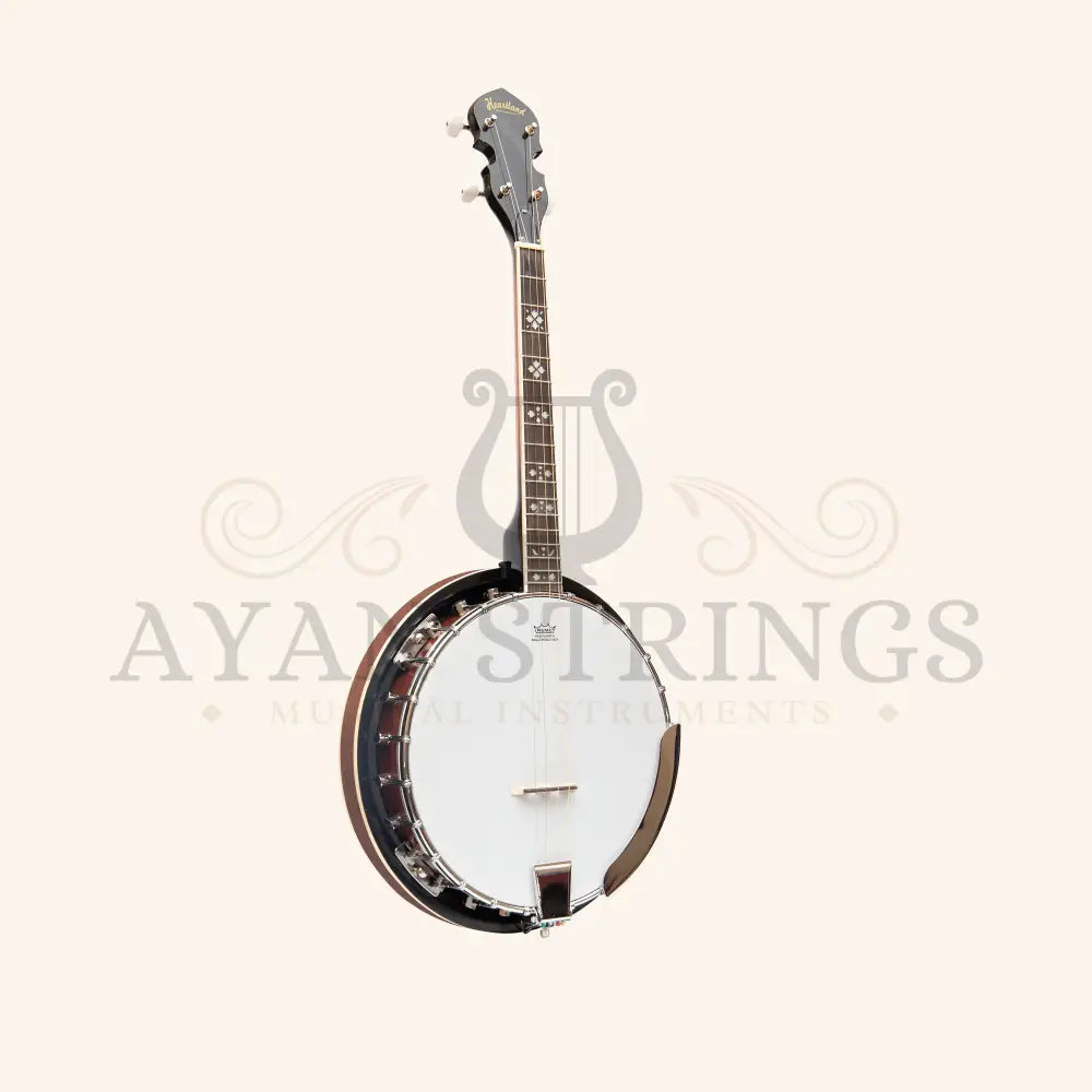 Heartland 4 String 17 Fret Irish Tenor Banjo Left Handed Player Series with Closed Solid Back Sunburst Finish