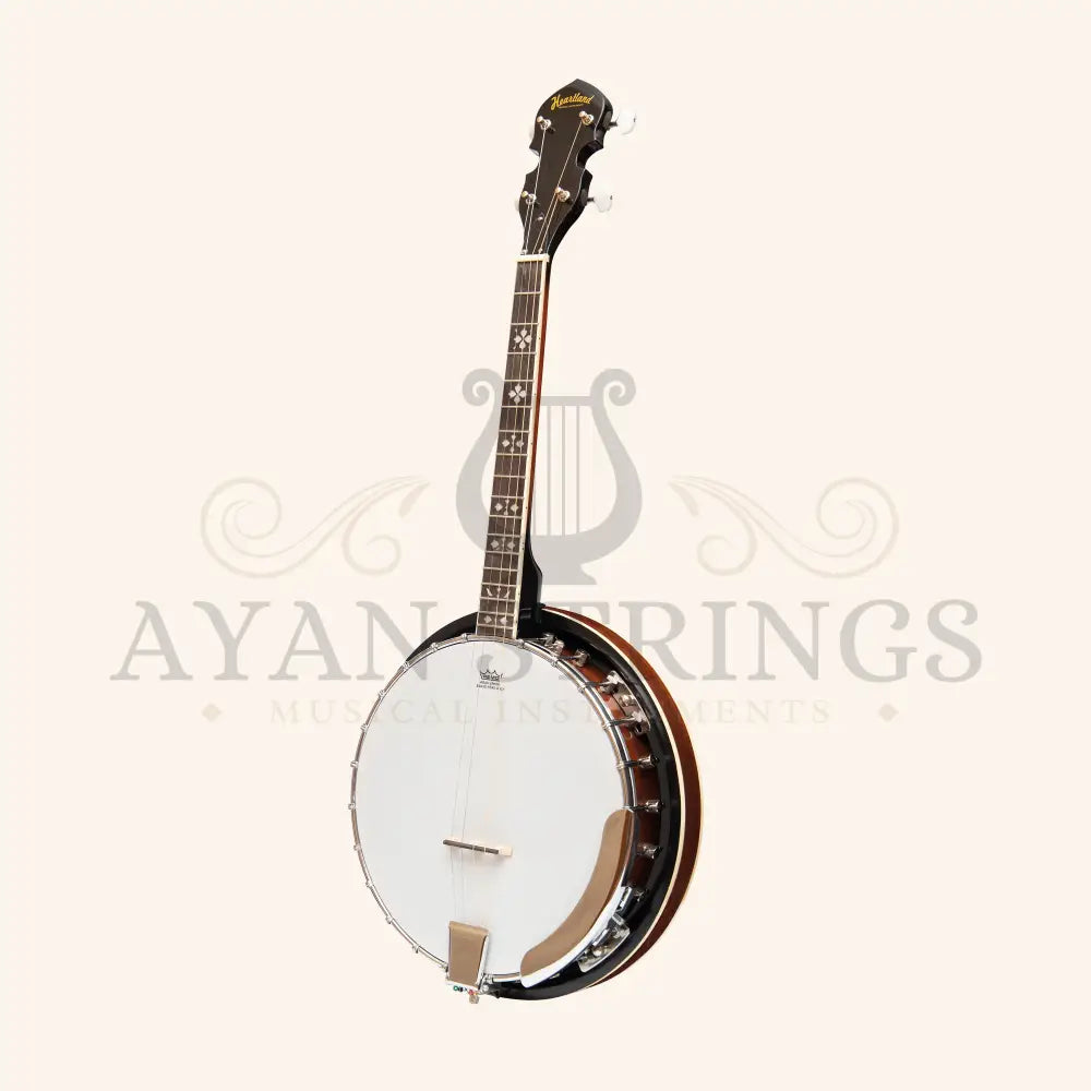 Heartland 4 String 17 Fret Irish Tenor Banjo Left Handed Player Series with Closed Solid Back Sunburst Finish