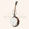 Heartland 4 String 19 Fret Irish Tenor Banjo Left Handed Player Series with Closed Solid Back Sunburst Finish