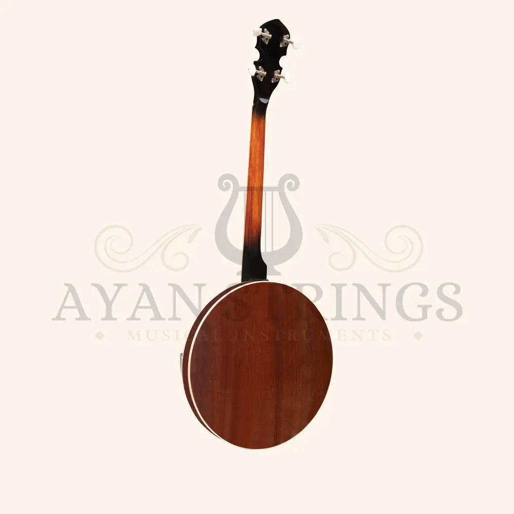 Heartland 4 String 19 Fret Irish Tenor Banjo Left Handed Player Series with Closed Solid Back Sunburst Finish