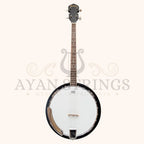 Heartland 4 String Banjo 19 Frets Irish Tenor Banjo 24 Bracket with Closed Solid Back