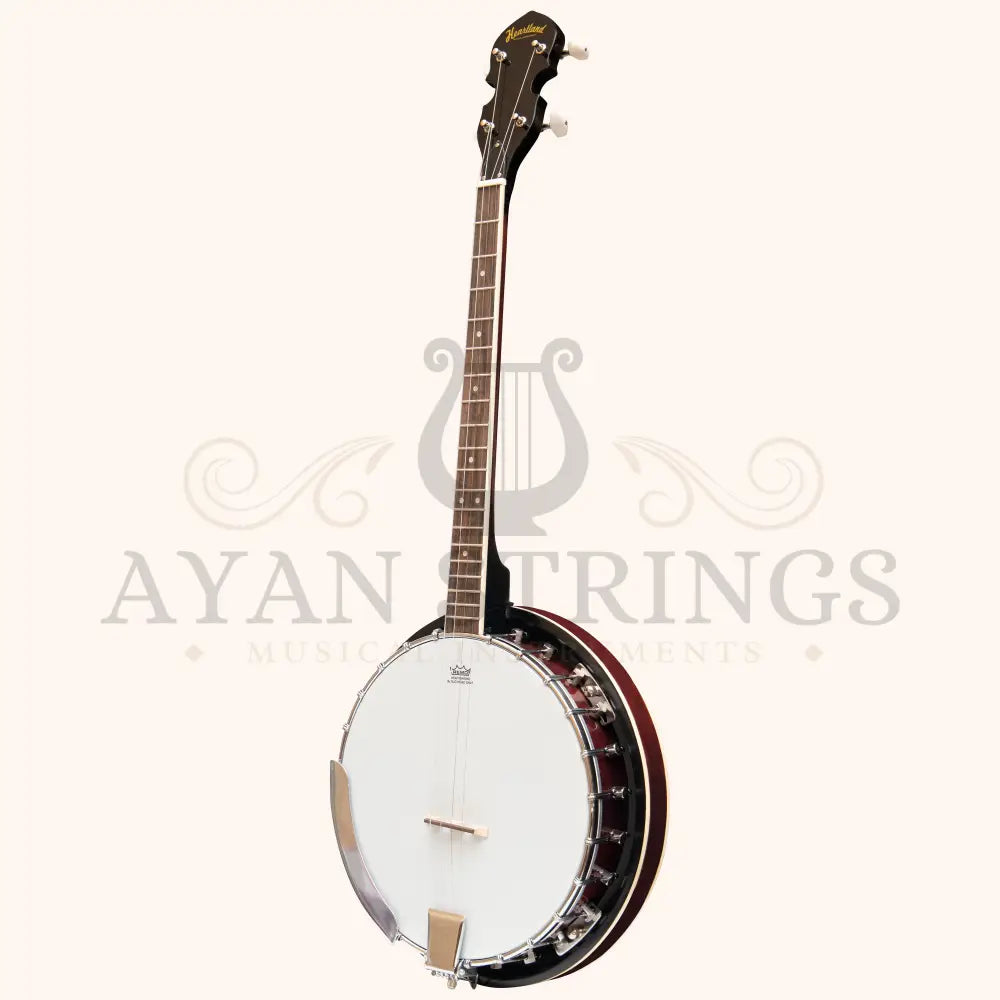 Heartland 4 String Banjo 19 Frets Irish Tenor Banjo 24 Bracket with Closed Solid Back