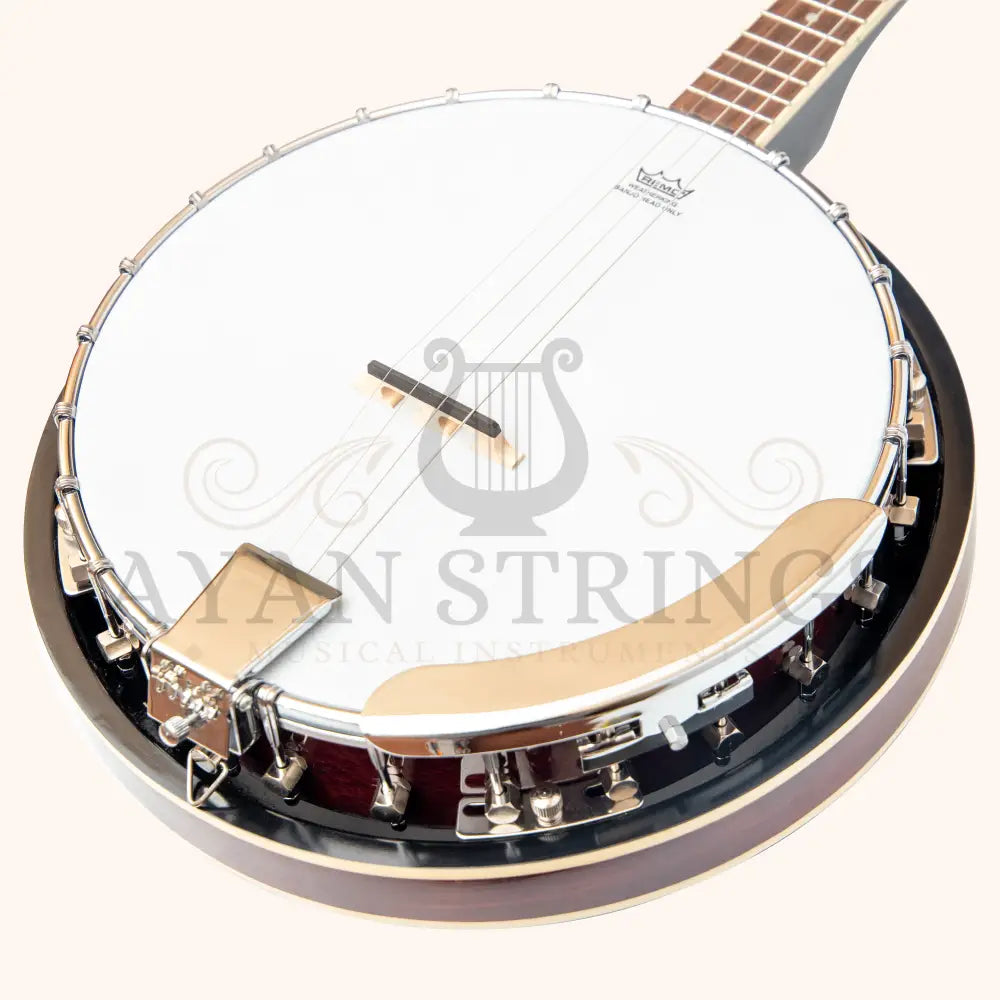 Heartland 4 String Banjo 19 Frets Irish Tenor Banjo Left Handed 24 Bracket With Closed Solid Back - Stringed Instruments