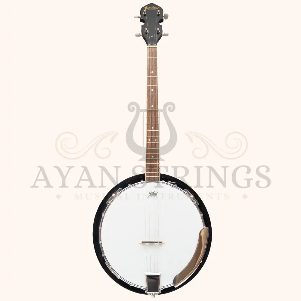 Heartland 4 String Banjo 19 Frets Irish Tenor Banjo Left Handed 24 Bracket With Closed Solid Back - Stringed Instruments