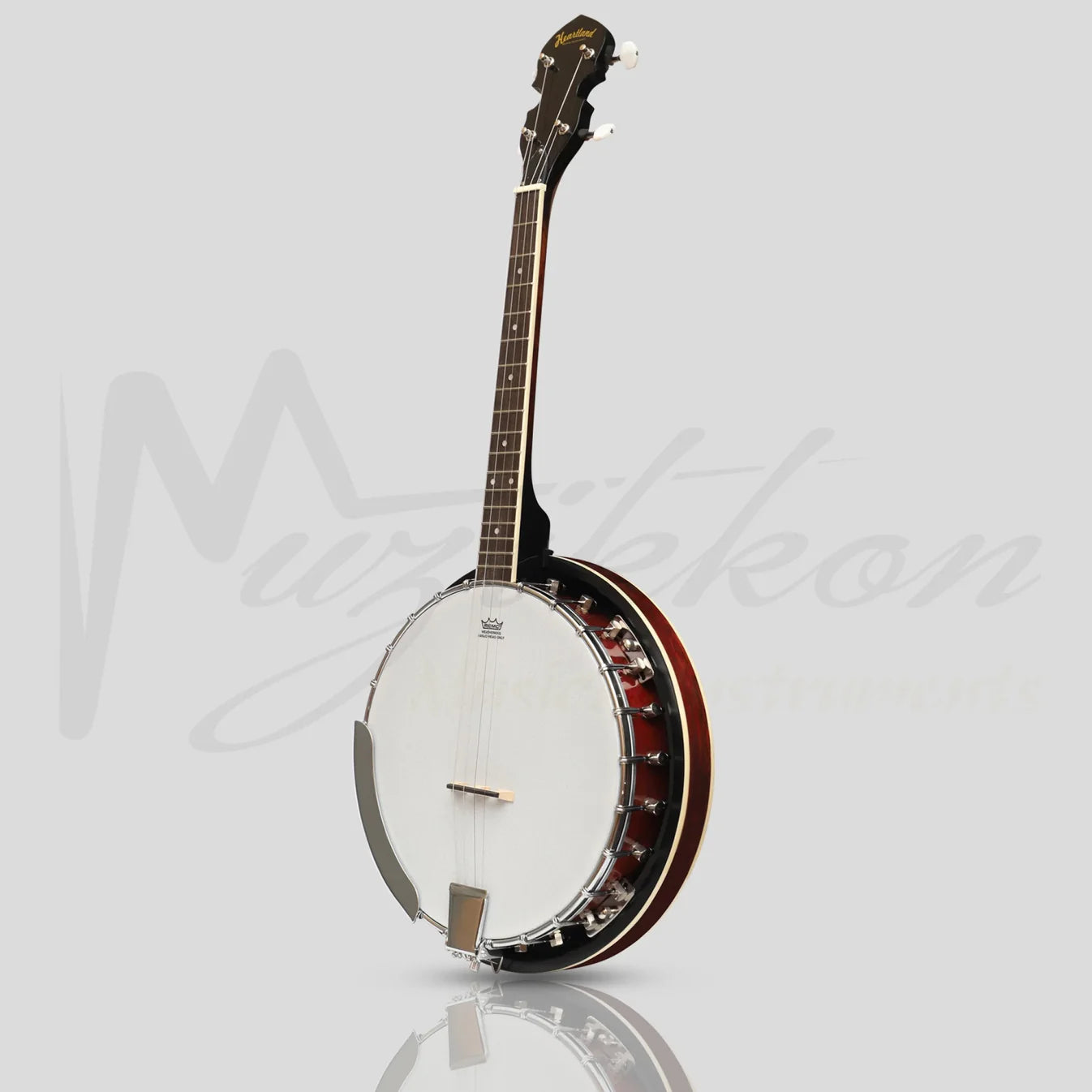Heartland 4 String Banjo Closed Solid Back 17 Fret, 4 String Irish Tenor Banjo Short scale