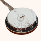 Heartland 4 String Banjo Closed Solid Back 17 Fret Left Handed 4 String Irish Tenor Banjo Short Scale - Stringed