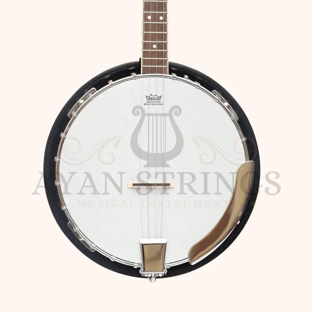 Heartland 4 String Banjo Closed Solid Back 17 Fret Left Handed 4 String Irish Tenor Banjo Short Scale - Stringed