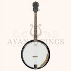 Heartland 4 String Banjo Closed Solid Back 17 Fret Left Handed 4 String Irish Tenor Banjo Short Scale - Stringed