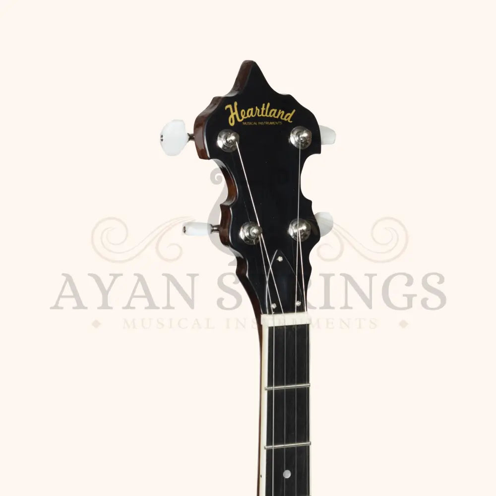 Heartland 5 String Irish Banjo 24 Bracket with Closed Solid Back and Geared 5th Tuner
