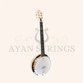 Heartland 6 String Deluxe Irish Banjo 24 Bracket with Closed Solid Back Maple Finish - Stringed Instruments