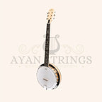 Heartland 6 String Deluxe Irish Banjo Left Handed 24 Bracket with Closed Solid Back Maple Finish - Stringed Instruments