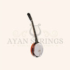 Heartland 6 String Irish Banjo Left Handed Player Series 24 Bracket with Closed Solid Back Sunburst Finish - Stringed