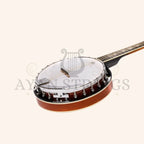 Heartland 6 String Irish Banjo Left Handed Player Series 24 Bracket with Closed Solid Back Sunburst Finish - Stringed