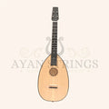 HEARTLAND BAROQUE UKULELE 4 STRING BARITONE VARIEGATED WALNUT AND LACEWOOD LEFT HANDED - Stringed Instruments