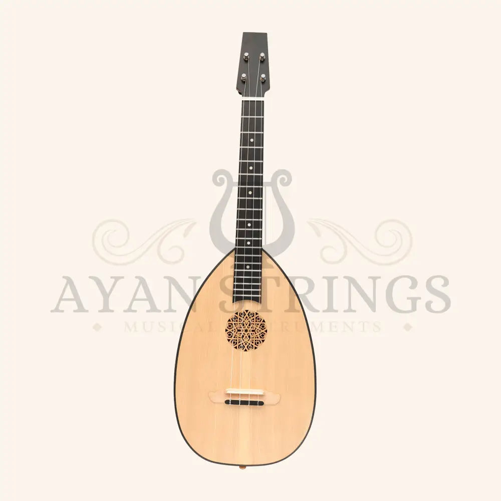HEARTLAND BAROQUE UKULELE 4 STRING BARITONE VARIEGATED WALNUT AND LACEWOOD LEFT HANDED - Stringed Instruments
