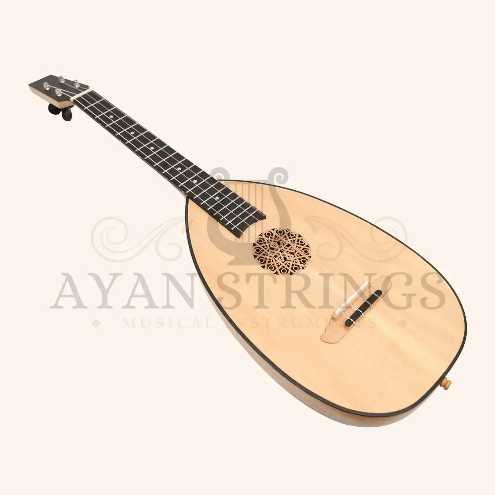 HEARTLAND BAROQUE UKULELE 4 STRING BARITONE VARIEGATED WALNUT AND LACEWOOD LEFT HANDED - Stringed Instruments