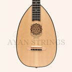 Heartland Baroque Ukulele 4 String Baritone Variegated Walnut And Lacewood - Stringed Instruments