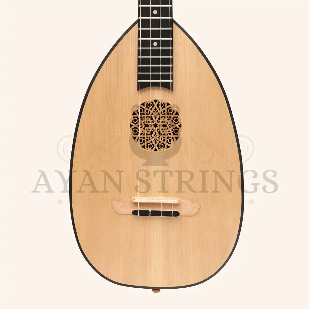Heartland Baroque Ukulele 4 String Baritone Variegated Walnut And Lacewood - Stringed Instruments