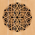 Heartland Baroque Ukulele 4 String Baritone Variegated Walnut And Lacewood - Stringed Instruments