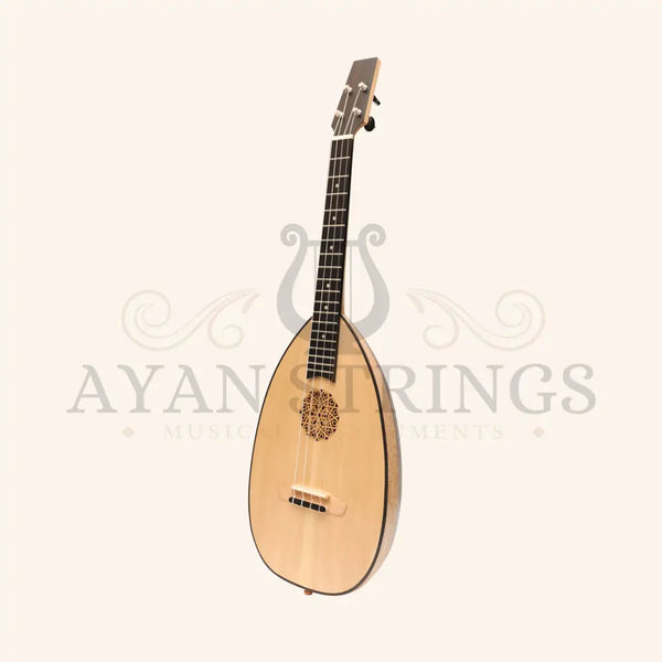 Heartland Baroque Ukulele 4 String Baritone Variegated Walnut And Lacewood - Stringed Instruments