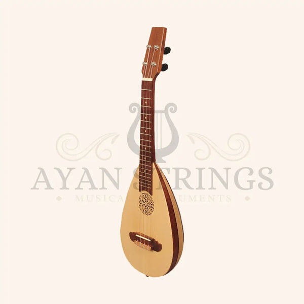 Heartland Baroque Ukulele 4 String Soprano Variegated Rosewood and Lacewood - Stringed Instruments