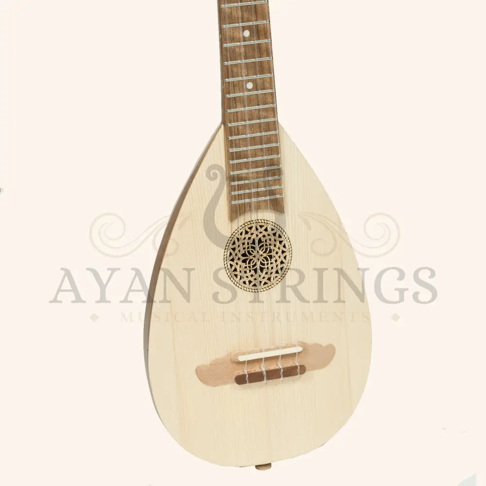 Heartland Baroque Ukulele 4 String Soprano Variegated Walnut and Lacewood - Stringed Instruments