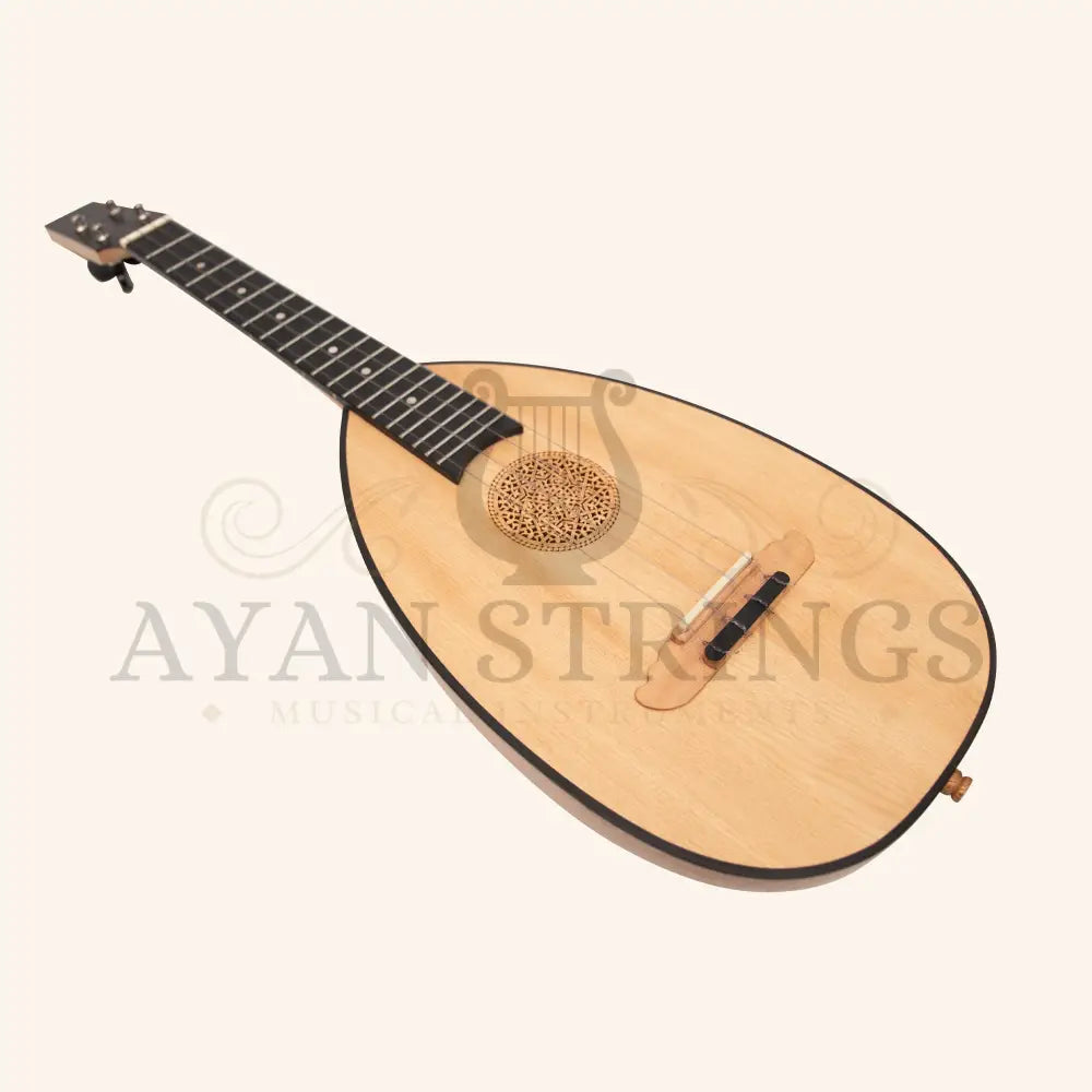 Heartland Baroque Ukulele 4 String Tenor Variegated Walnut and Lacewood - Stringed Instruments