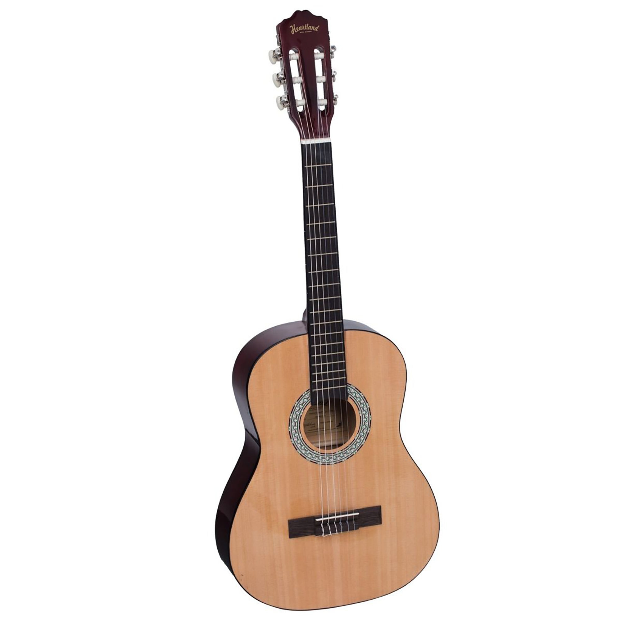 Heartland 3-4 Student Beginners Nylon Classic Guitar Pack Natural Finish