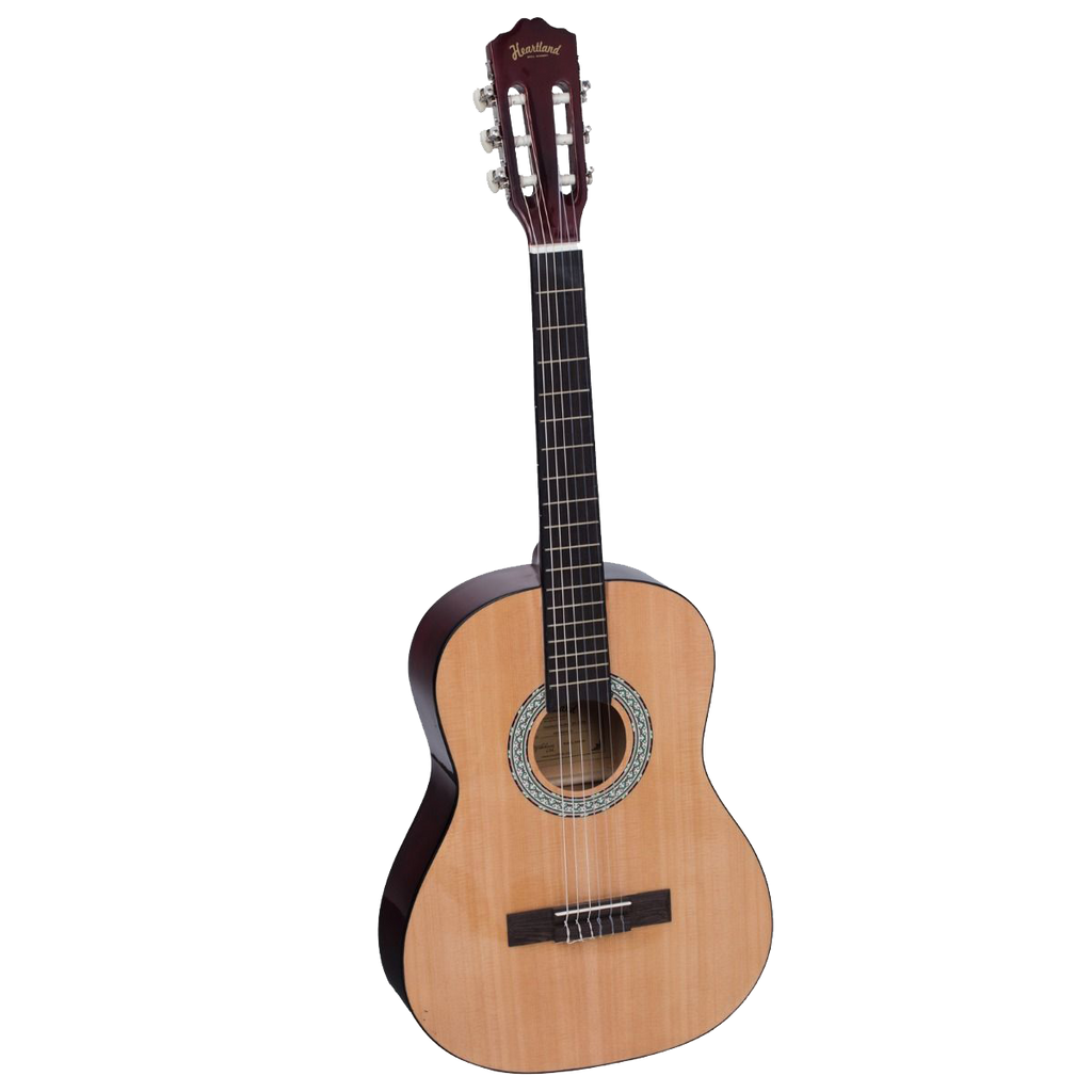 Heartland 3-4 Student Beginners Nylon Classic Guitar Pack Natural Finish