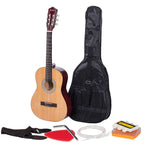 Heartland 3-4 Student Beginners Nylon Classic Guitar Pack Natural Finish