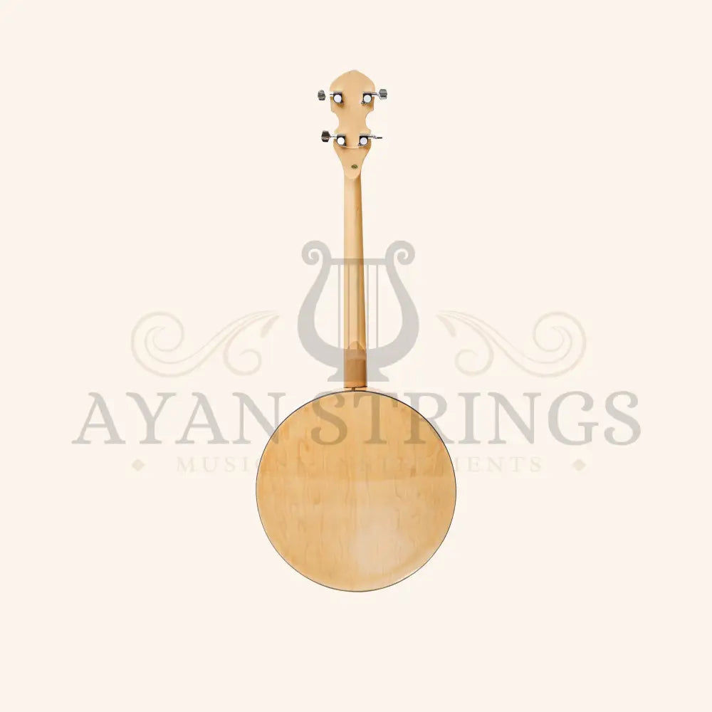 Heartland Deluxe Irish Tenor Banjo 17 Frets Left Handed 24 Bracket Closed Solid Back Maple Finish - Stringed Instruments