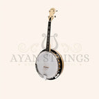 Heartland Deluxe Irish Tenor Banjo 17 Frets with 24 Bracket and Closed Solid Back Maple Finish - Stringed Instruments