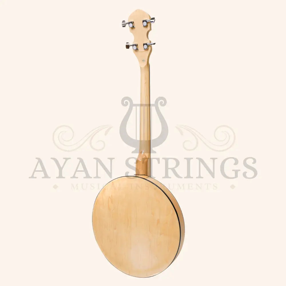 Heartland Deluxe Irish Tenor Banjo 17 Frets with 24 Bracket and Closed Solid Back Maple Finish - Stringed Instruments