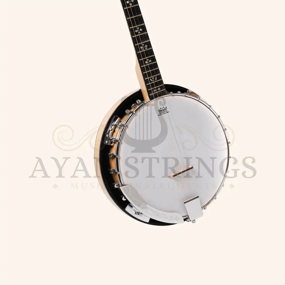 Heartland Deluxe Irish Tenor Banjo 19 Frets with 24 Bracket and Closed Solid Back Maple Finish - Stringed Instruments