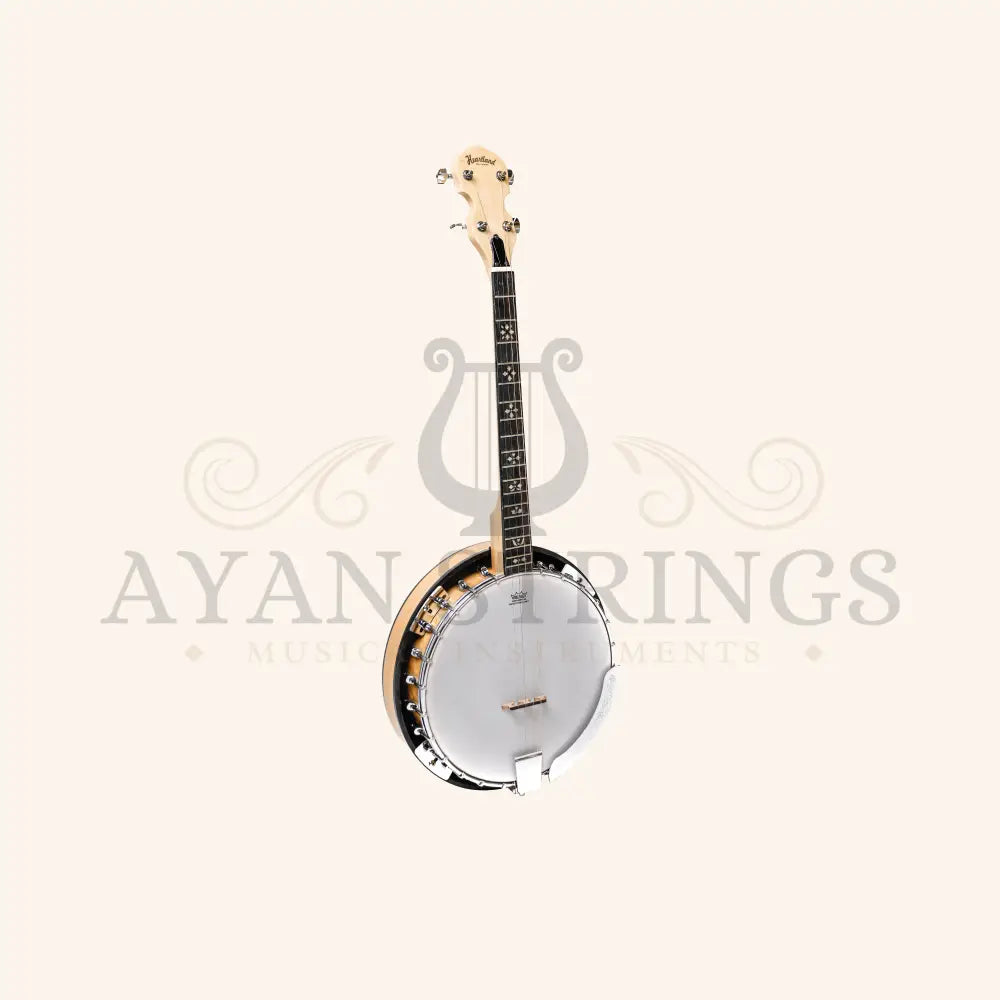 Heartland Deluxe Irish Tenor Banjo Left Handed 19 Frets 24 Bracket Closed Solid Back Maple Finish - Stringed Instruments