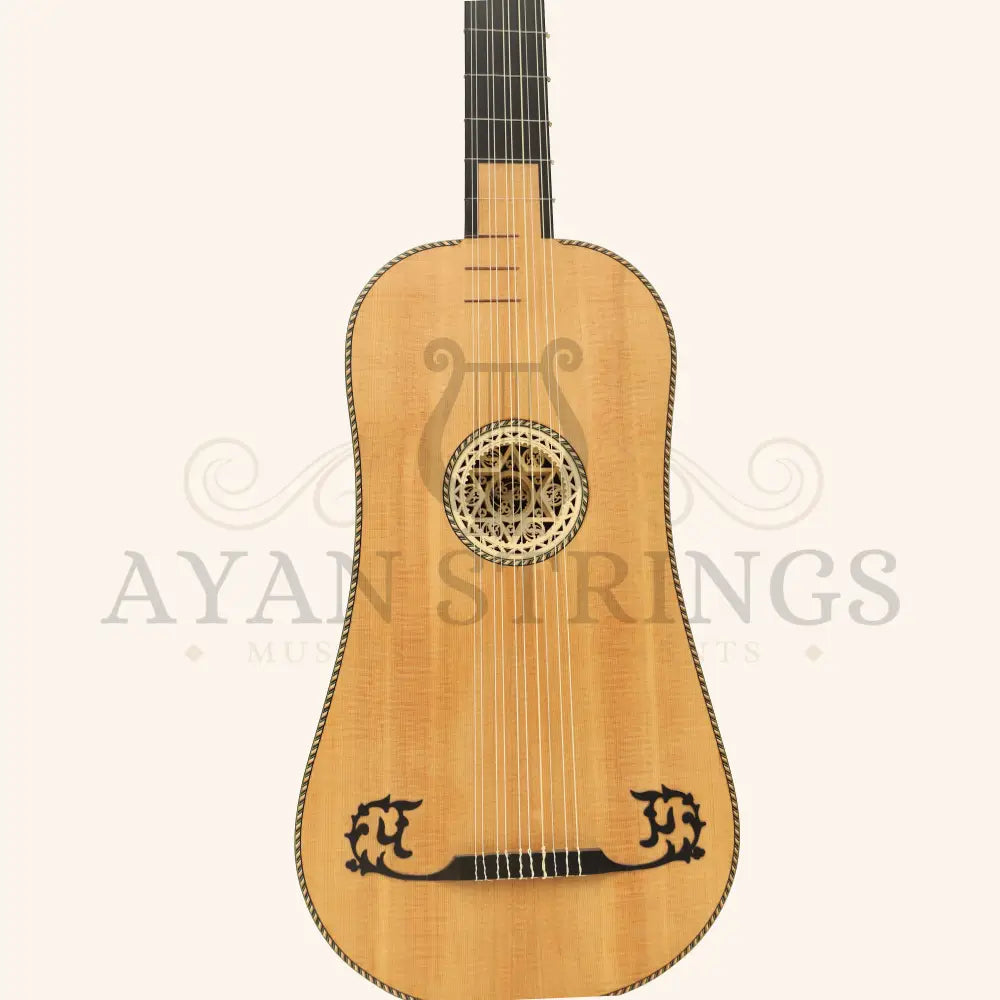 Heartland Sellas Baroque Guitar 5 Course Left Hand Variegated Walnut Rosewood - Stringed Instruments