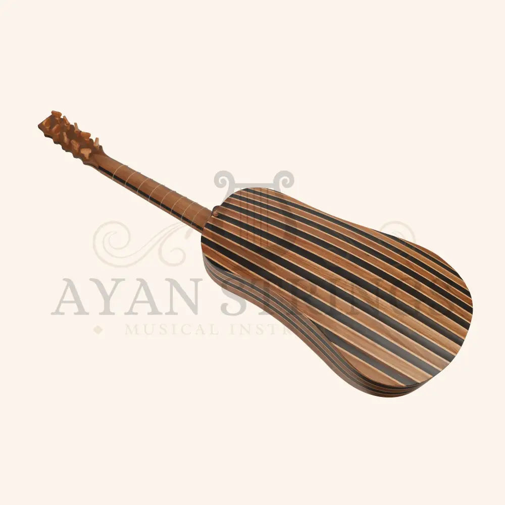 Heartland Sellas Baroque Guitar 5 Course Variegated Walnut Ebony - Stringed Instruments