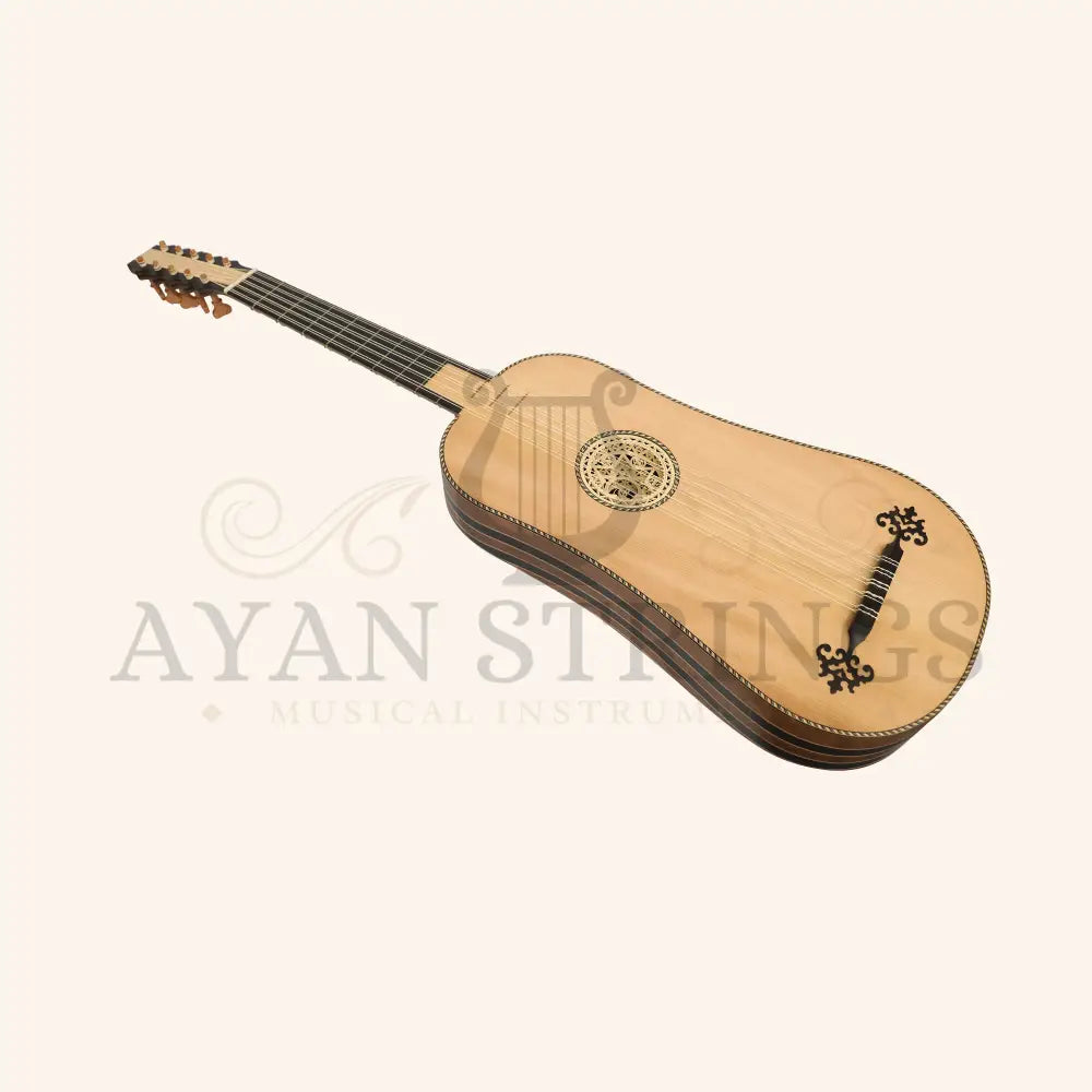 Heartland Sellas Baroque Guitar 5 Course Variegated Walnut Ebony - Stringed Instruments