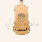 Heartland Sellas Baroque Guitar 5 Course Variegated Walnut Rosewood - Stringed Instruments