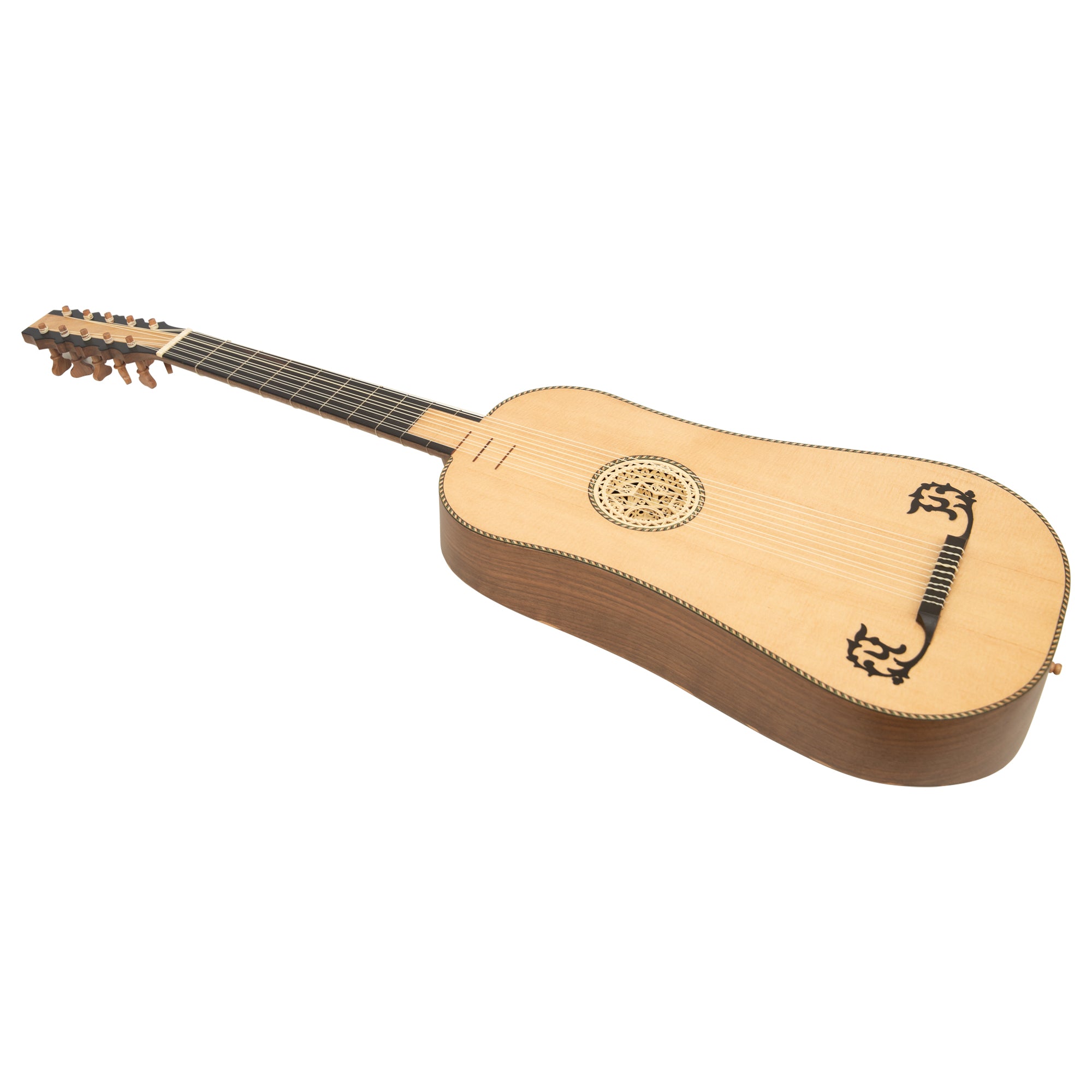 Heartland Sellas Baroque Guitar, 5 Course Walnut Left Hand