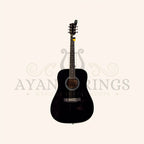 Heartland Spirit Dreadnought Steel String Guitar Kit Black - Stringed Instruments