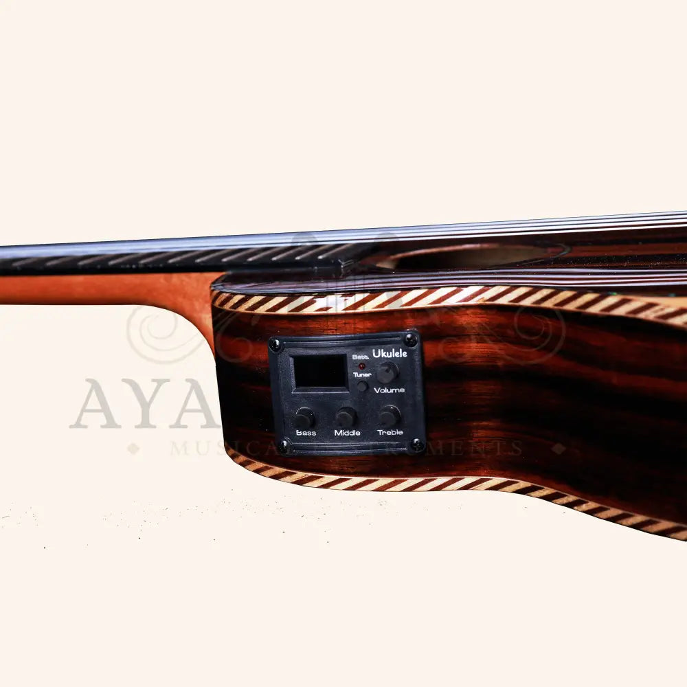 Heartland Tenor Ukulele Ebony with EQ - Stringed Instruments