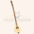 Heartland Wildwood Dulcimer Banjo 4 String Variegated Walnut Lacewood Left Hand - Stringed Instruments