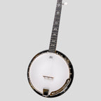 Heartland 5 String Deluxe Irish Banjo Left Handed 24 Bracket with Closed Solid Back Maple Finish